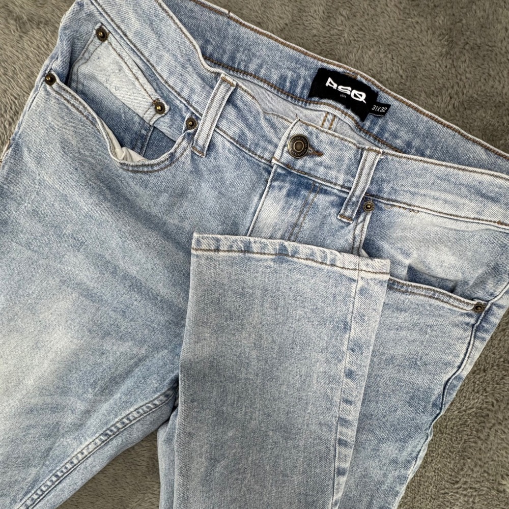 RSQ Slim‎ Fit Light Wash Distressed Jeans Men's Size 31x32